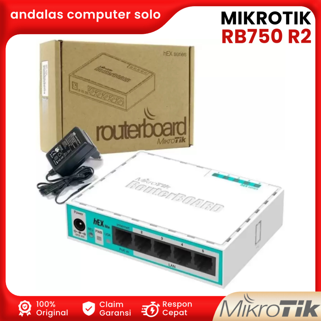 Jual ROUTERBOARD MIKROTIK RB750 R2 ROUTER WIFI MIKROTIK hEX Lite ...