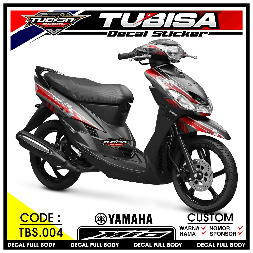 Jual Stiker Full Body Mio Smile / Sporty - Decal Sticker Striping ...