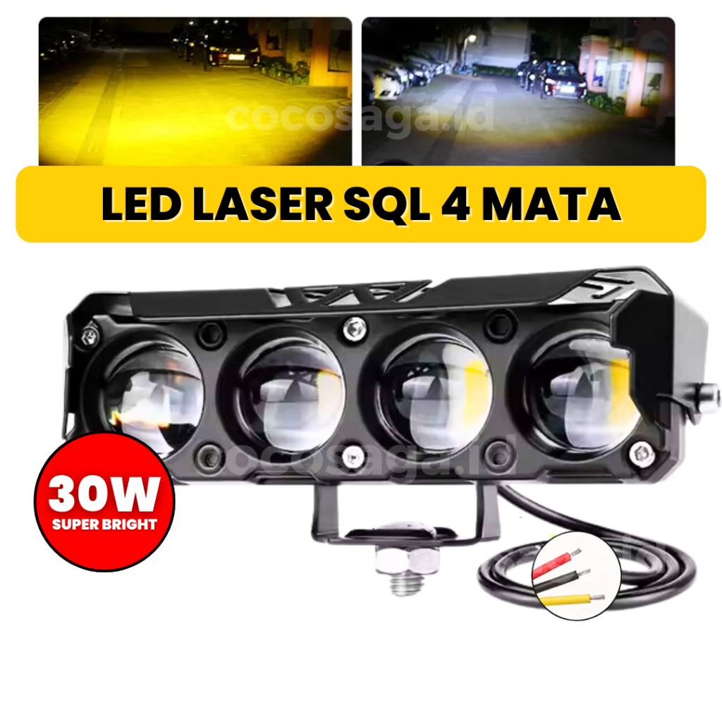 Jual Lampu Tembak Laser LED SQL 4 mata D3 , Foglamp , Lampu Sorot ...