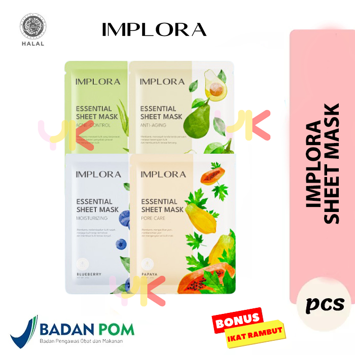 Jual Implora Essential Sheet Mask | Shopee Indonesia