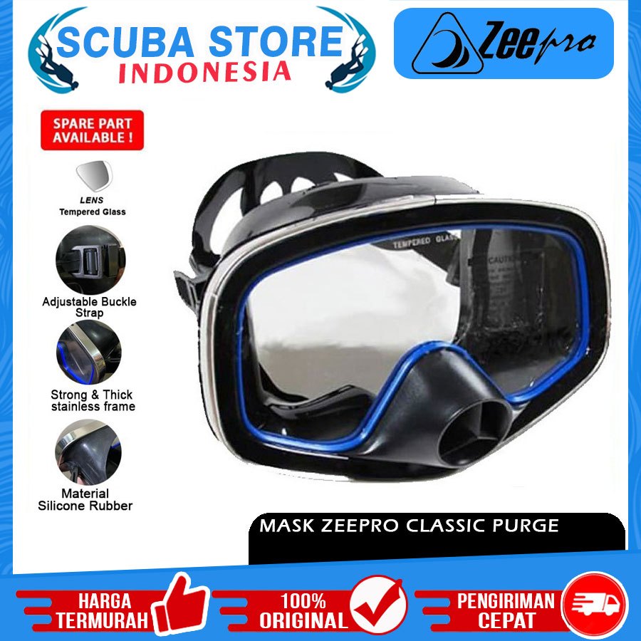 Jual Mask Zeepro Classic Purge Masker Kacamata Selam Nelayan Hookah ...