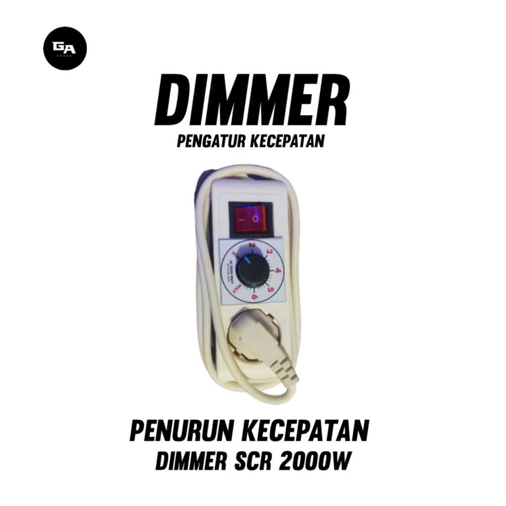 Jual Dimmer 2000 WAT Pengatur Kecepatan Gerinda Mesin Bor Peredup Lampu ...
