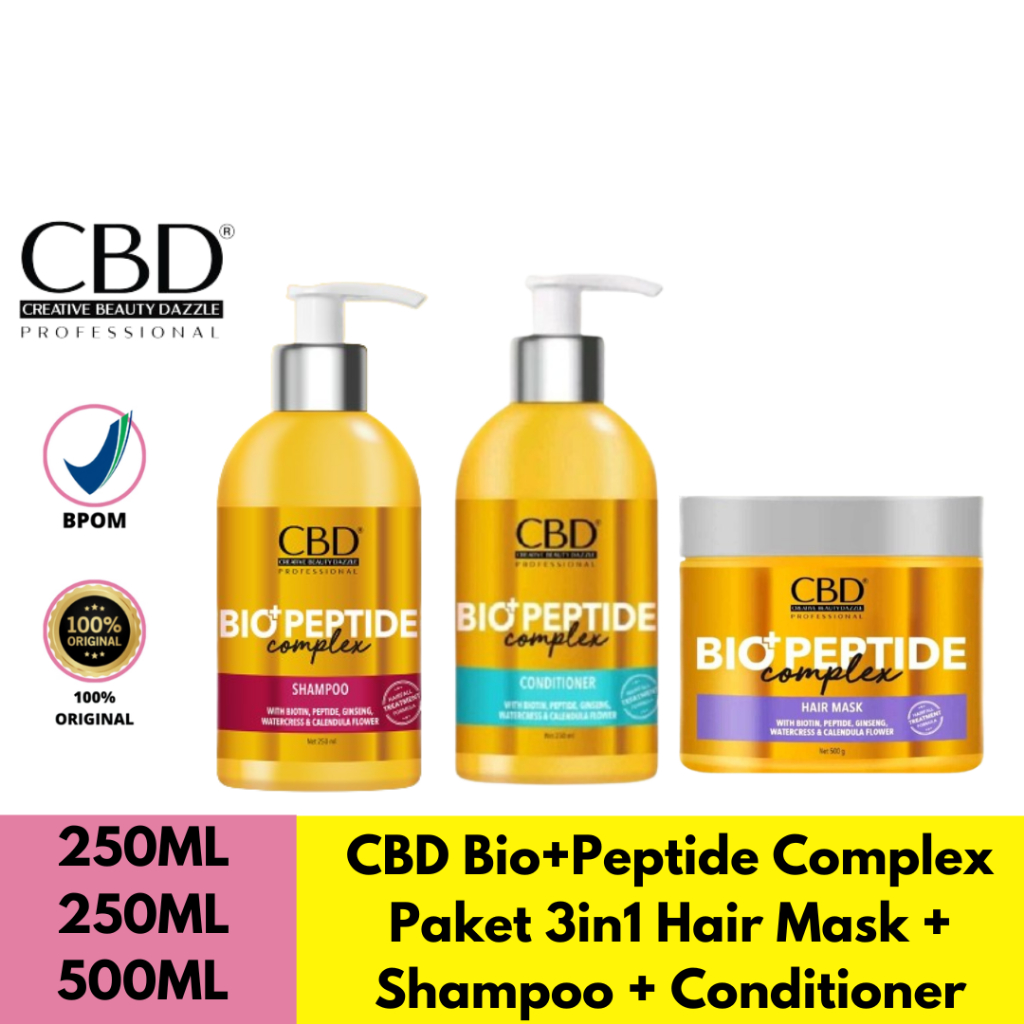 Jual CBD Bio+Peptide Hair Mask / Shampoo /Conditioner | Shopee Indonesia