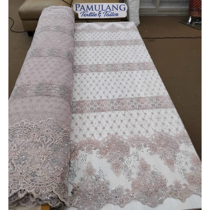 Jual Kain Tille Premium Renda Motif || Harga Per Setengah Meter (50 cm ...