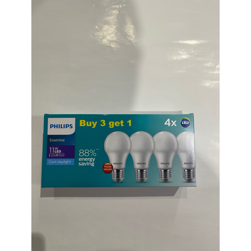 Jual Lampu Ess LED Philips Multipack 11W Putih (Paket 4 pcs) - Bundling ...