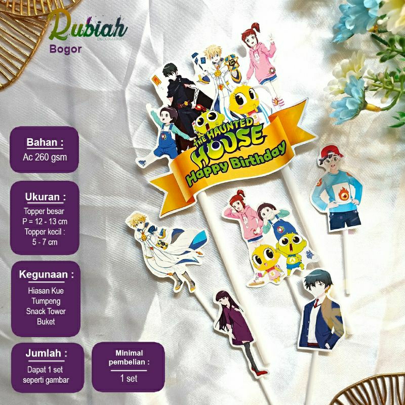Jual Topper cake plus Anime 1 set hiasan tusukan kue Tart Ulang Tahun ...