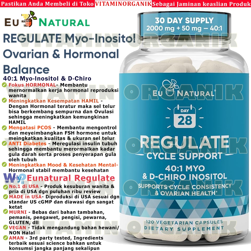 Jual Eu Natural / Eunatural REGULATE - Myo-Inositol & D-Chiro 40:1 120 ...