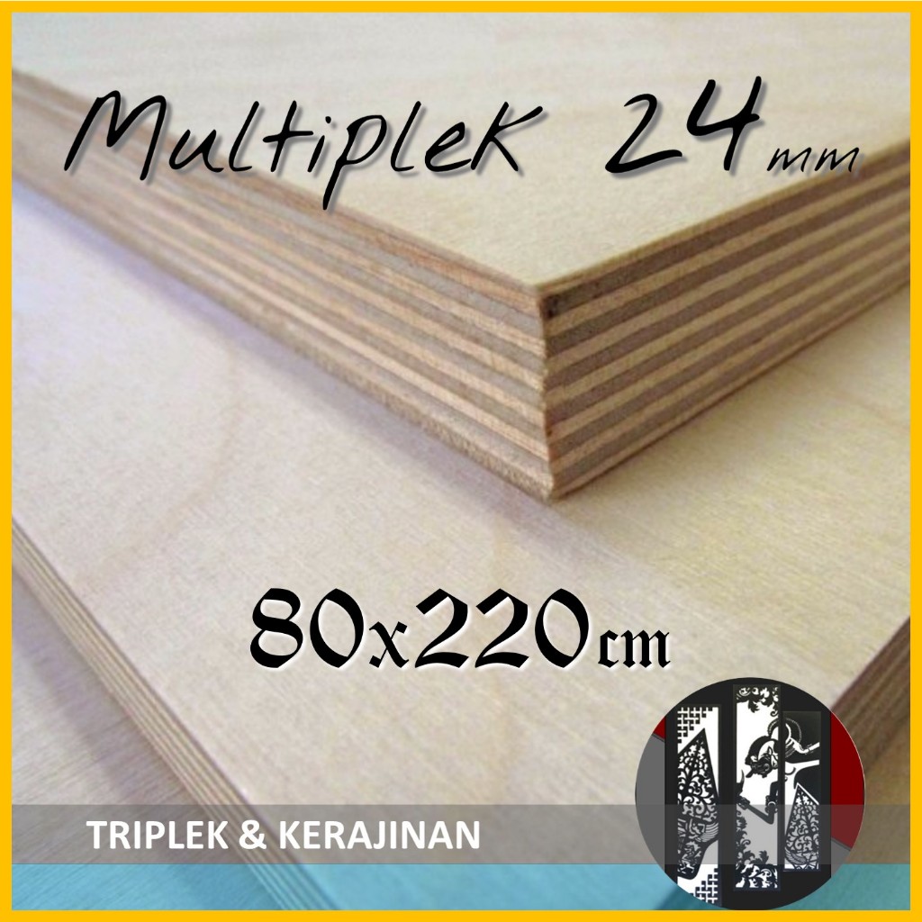 Jual Triplek 24mm 80x220 cm Multiplek MDF Melamin Blokmin Blokboard 24 ...
