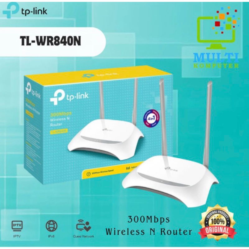 Jual TP-LINK TL-WR 840N 300MBps Wireless Router | Shopee Indonesia