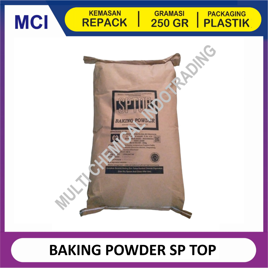 Jual BAKING POWDER SP TOP PENGEMBANG ROTI - REPACK 250 GR | Shopee ...