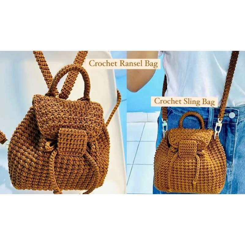 Jual Tas Handmade Rajut 2in1 ukuran besar | Shopee Indonesia