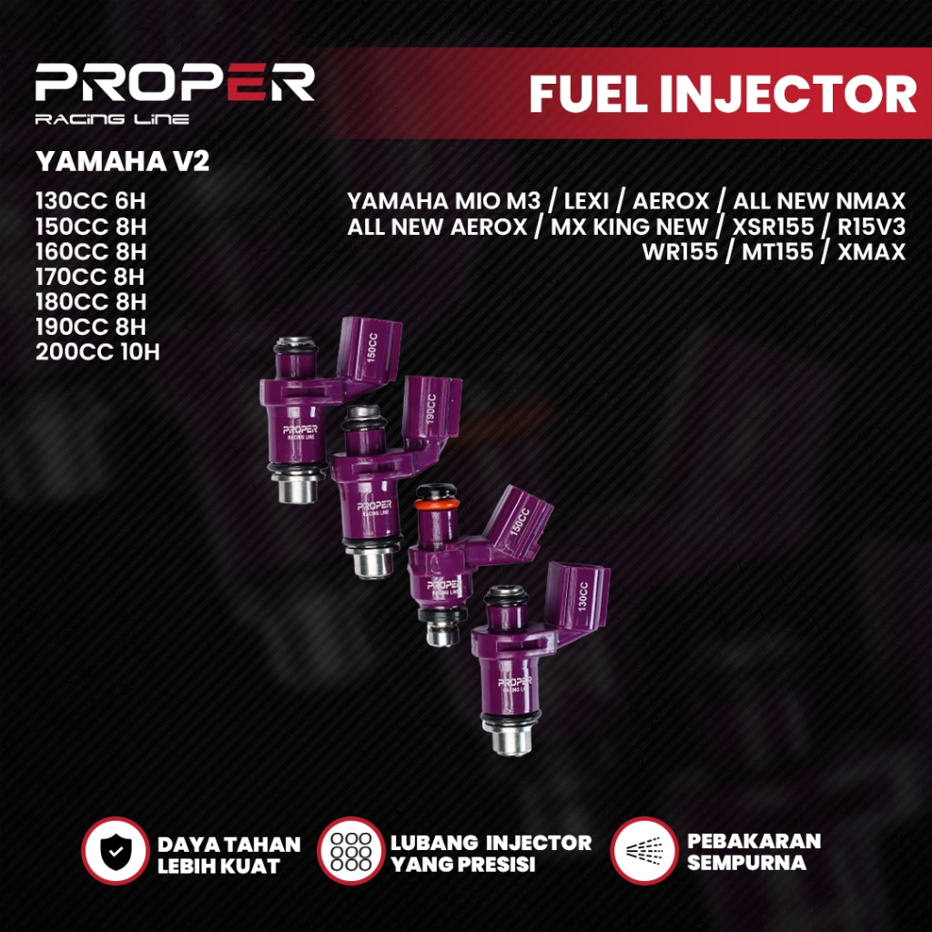 Jual PROPER RACING LINE INJECTOR YAMAHA V2 NMAX NEW 130CC 150CC 160CC ...