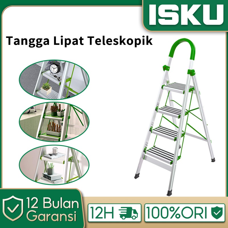 Jual ISKU Tangga Lipat Tangga 3/4/5/6 Step Rumah Lipat Tangga Lipat