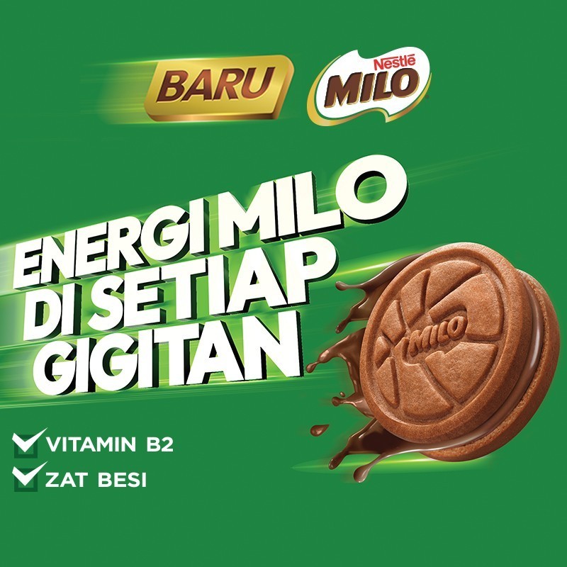 Jual Milo Sandwich Activ Original Chocolate Malt Cream | Biskuit Roll ...