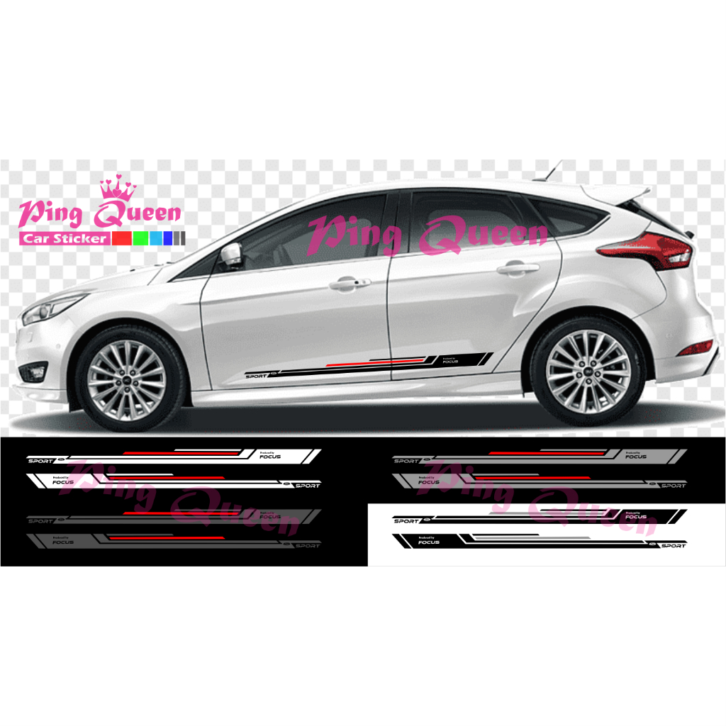 Jual STICKER LIST BODY SAMPING FOCUS MOTIF TERBARU CUTTING STIKER MOBIL ...
