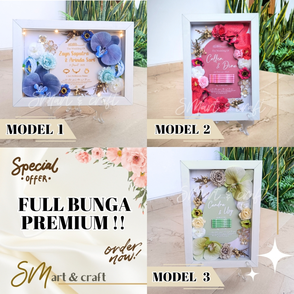 Jual Bingkai Mahar Pernikahan / Mahar Akrilik Pernikahan / Mahar Resin ...