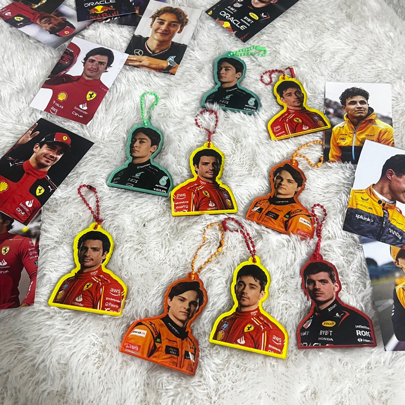 Jual Keyring F1 Drivers Formula 1 - Sainz Russell Leclerc Verstappen ...