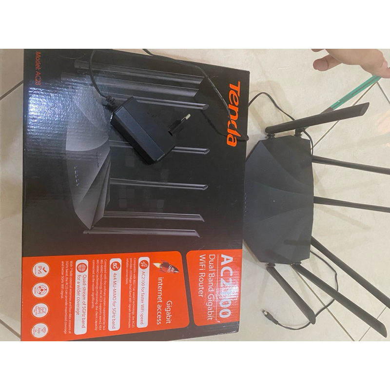 Jual Modem Tenda AC23 AC2100 Dual Band Gigabit WiFi Router | Shopee ...