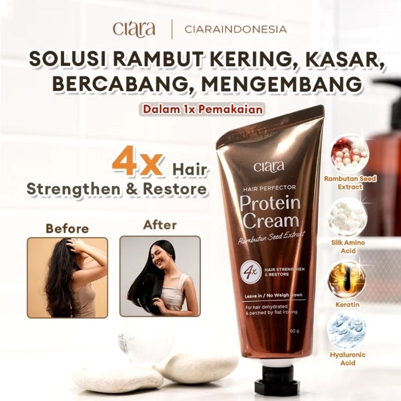 Jual Ciara Hair Perfector Protein Cream | Perawatan Rambut Kering ...