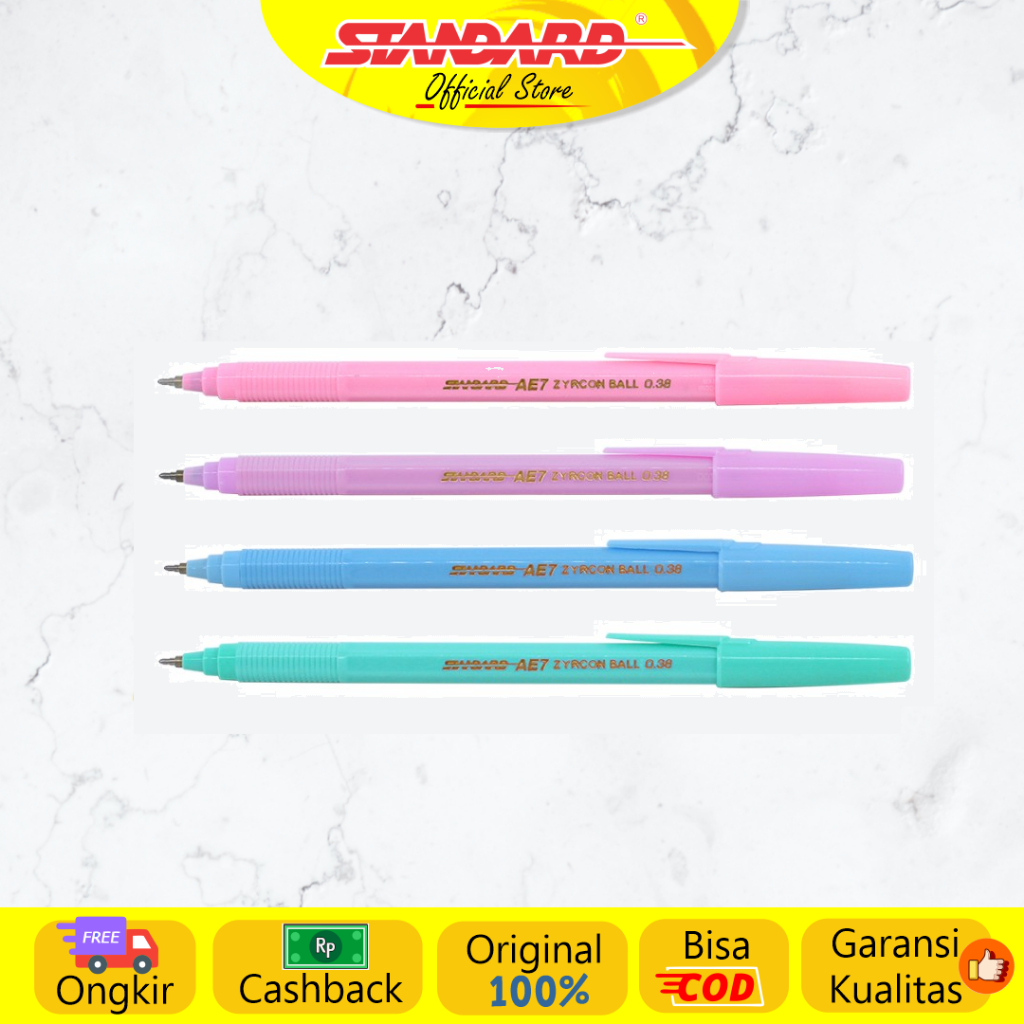 Standard - Pulpen AE7 Zyrconball 0.38 ( Alat Tulis / Pen / Ballpoint / Pena ) (4)