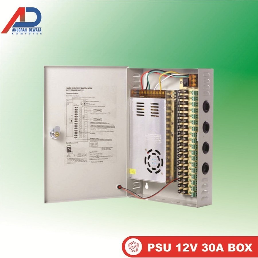 Jual POWER SUPPLY CCTV 12V 30A BOX | Shopee Indonesia