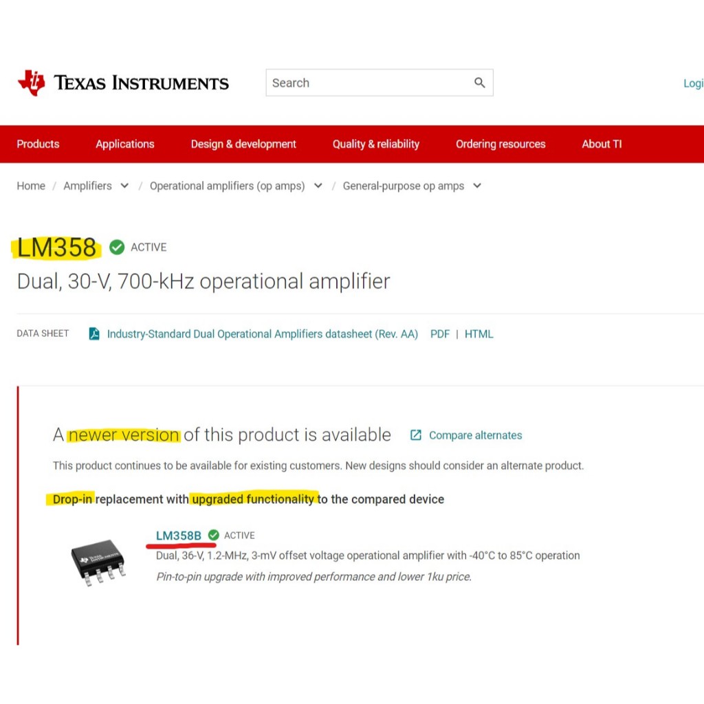 Jual LM358B Industry-Standard Dual Operational Amplifier LM358B Replace ...