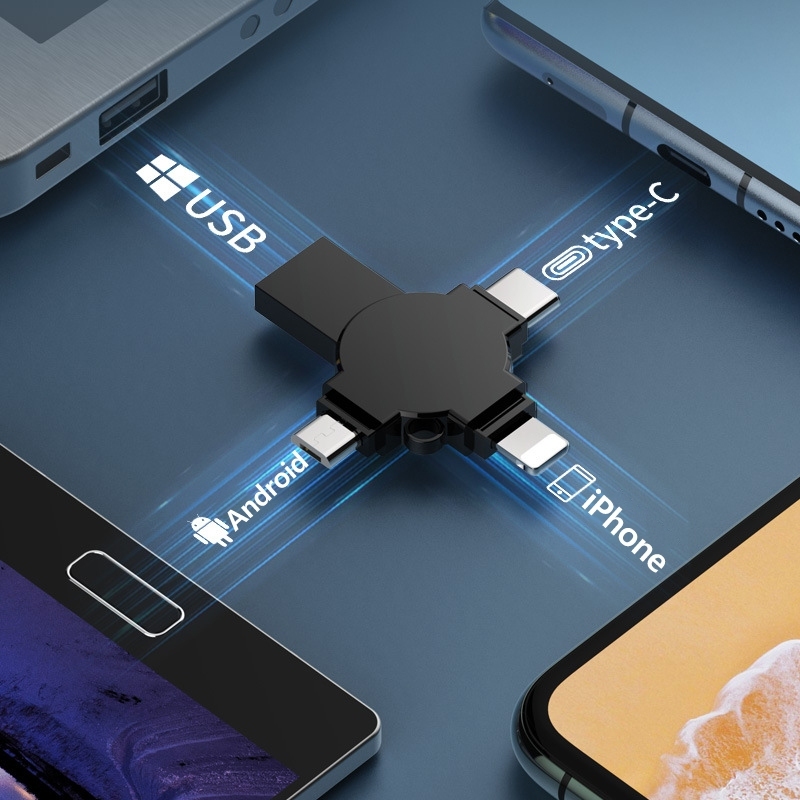 Jual U401 1TB Flashdisk OTG 4-in-1: Kompatibel dengan iPhone 6-15, USB ...