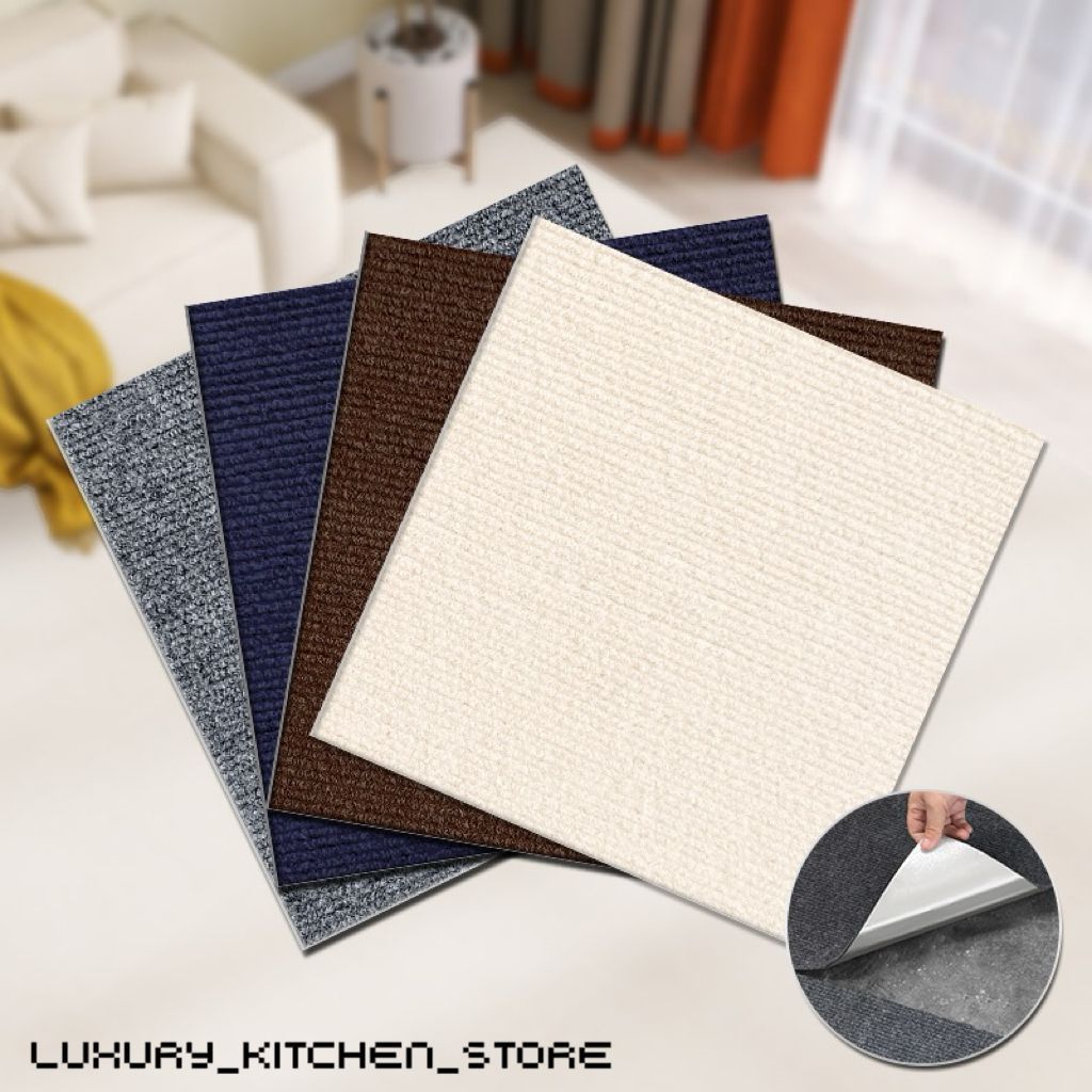 (COD) LUX Karpet Puzzle Polyester Karpet Lantai Karpet Kantor Karpet  Hotel Karpet Polos Karpet Tempat Fitnes Ukuran 30*30cm