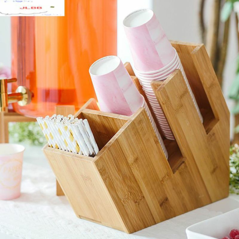 Jual rak cup,tempat paper cup,cup es,cup kopi,cup kayu miring | Shopee ...