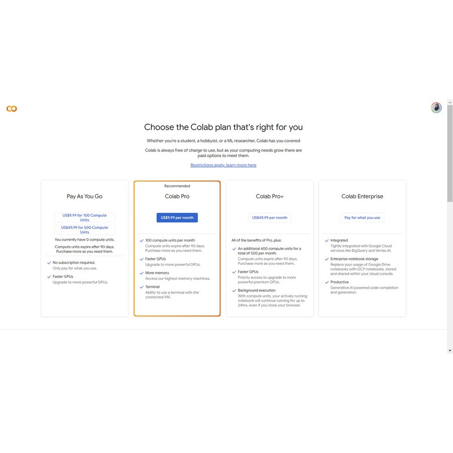 Jual Langganan Google Colab Pro+ Premium Amanah, Terpercaya dan Cepat ...