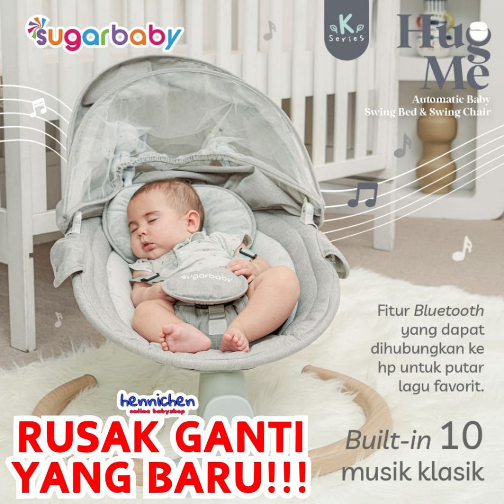 SUGARBABY SUGAR BABY CHAIR HUG ME AUTOMATIC BABY SWING BED SWING HUG ME  K-SERIES BABY AVENE