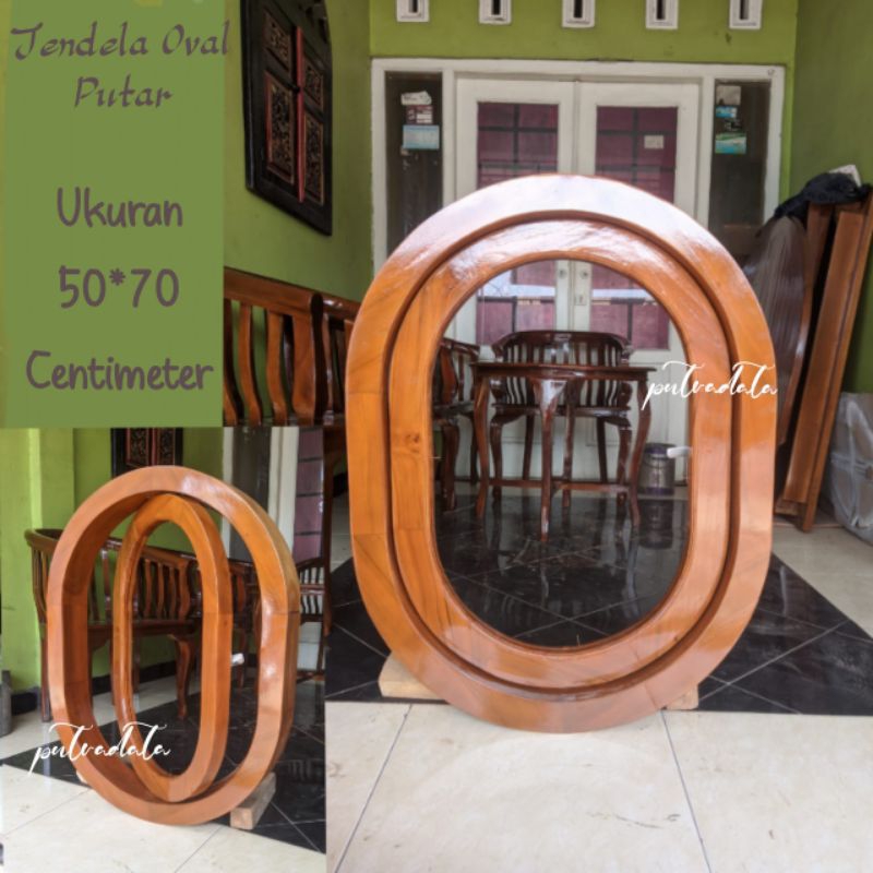 KJO-50*70 cm Jendela Oval Clasic Putar Model Eropa