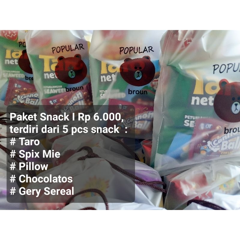 Jual Paket Snack Ulang Tahun / Paket Snack Rp 5.000,- / Pouch Hampers ...