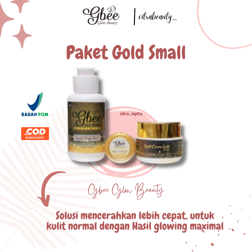 Jual Gbee Glow Beauty Skincare Paket Gold Series Brightening Produk ...