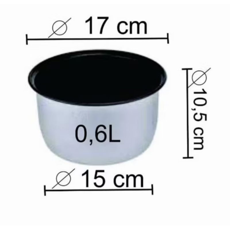 Jual MIYAKO : 0,6LT PANCI INNER POT MAGIC COM RICE COOKER 0,6 LITER ...