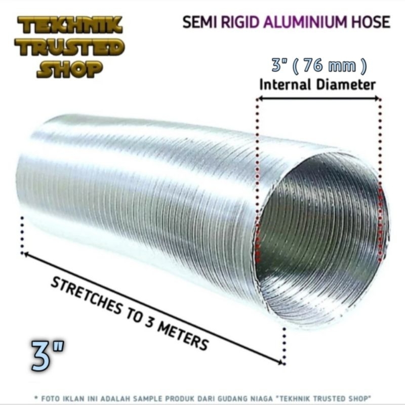 Jual Round ducting semi rigid 3