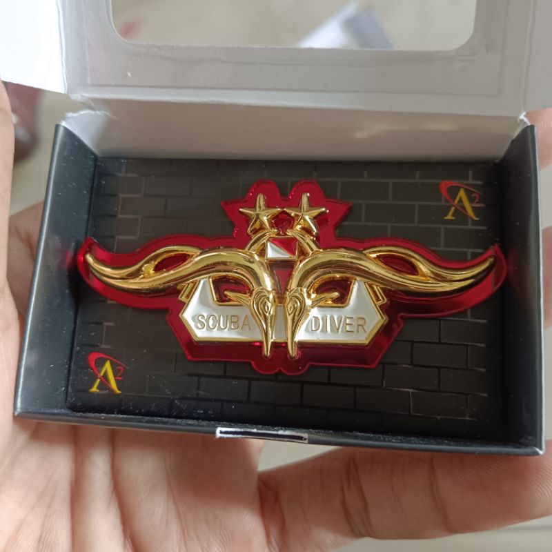 Jual super exclusive brevet wing pin pdh scuba diver akip bintang 2 ...