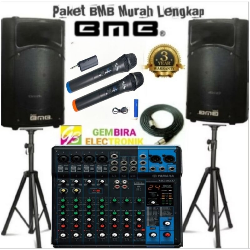 Jual Paket Set Speaker Aktif BMB Karaoke 15 inch Sound System Mixer ...
