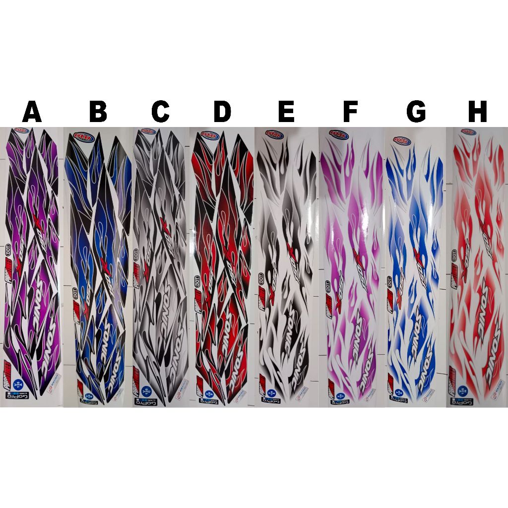 Jual Striping variasi honda sonic 150 r corak api | Shopee Indonesia