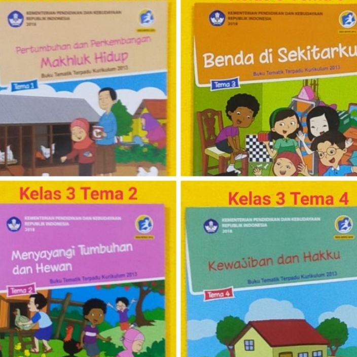 Jual SEGERA BELI Paket Tema 1 2 3 4 Kelas 3 SD Semester 1 Kurikulum 13 ...