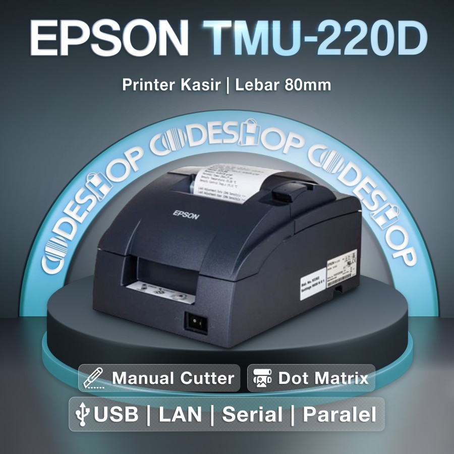 Jual Printer Kasir Epson TMU220D Manual Cutter - Cetak Struk Dot Matrix ...