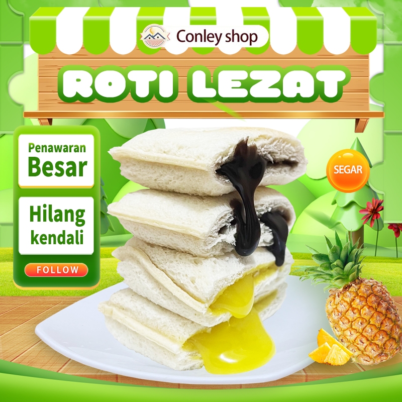 Jual COD 10pcs Roti moonley/5nanas+5coklat/roti/selai/roti sandwich ...