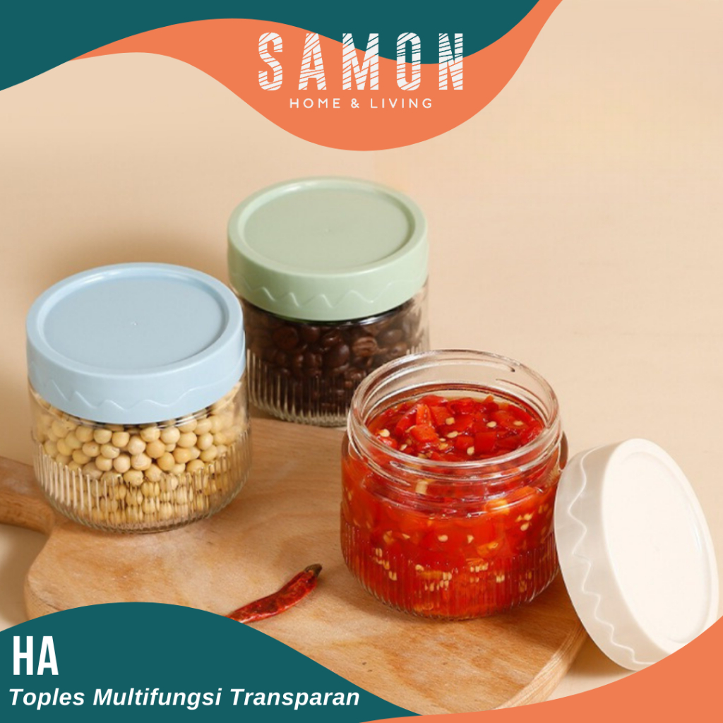 Jual SAMON - HA Spice Jar Cemilan Estetik Food Container Gula Garam ...