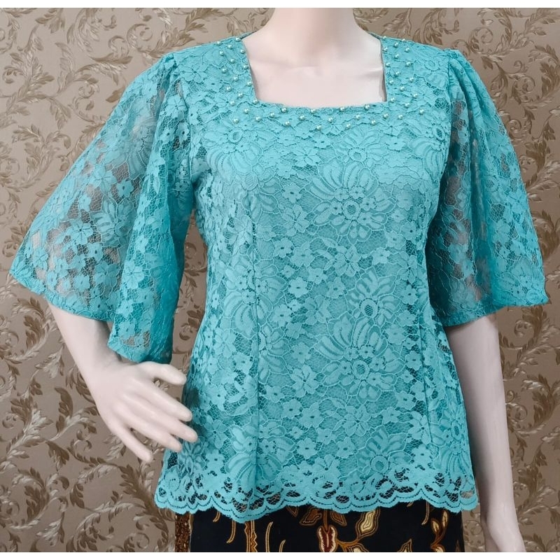 Jual ATASAN RENDA LENGAN KEMBANG MOTIF CORAK TERBARU | Shopee Indonesia