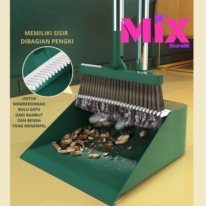 Jual Sapu Set Serok Dengan Sikat Rambut Sapu Set Pengki Lipat Dengan ...