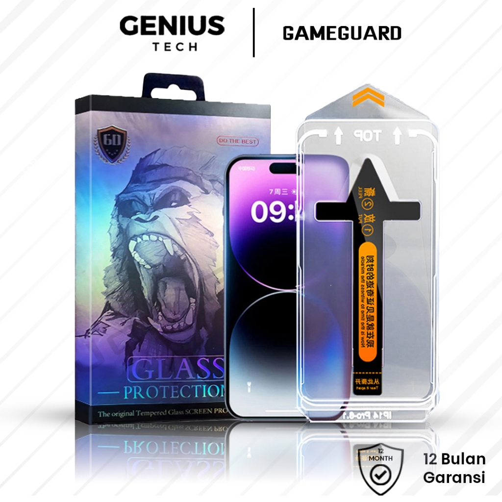 Jual Genius Tech Tempered Glass Gorilla Auto Align Tech Clear Privacy