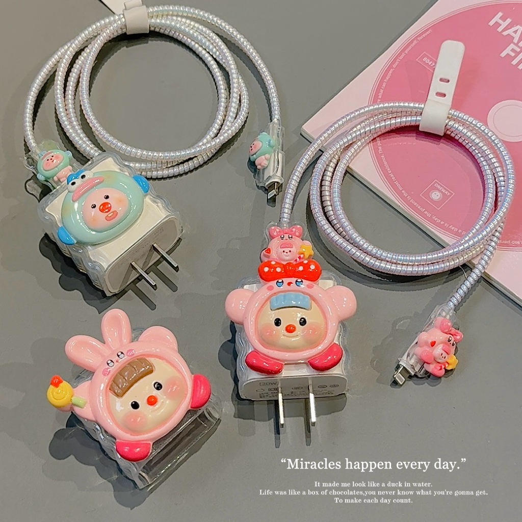 Jual Kabel Pengisi Daya Spiral 5 In 1 dan Set Casing Kepala Set Kabel ...