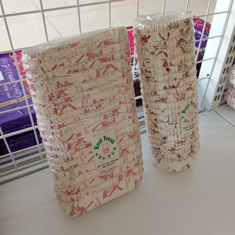Jual Cup Kertas Alas Roti Kue Oval Bulat 200pcs PET Paper Case ...