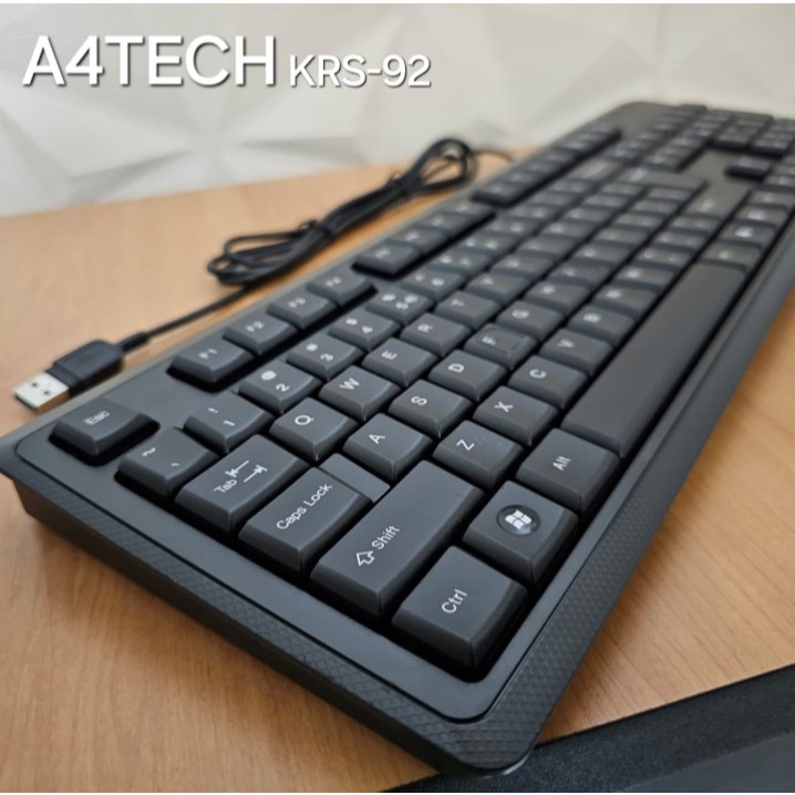 Jual Keyboard USB Kabel A4Tech KR-92 / KRS-92 Keyboard Wired Natural-A ...