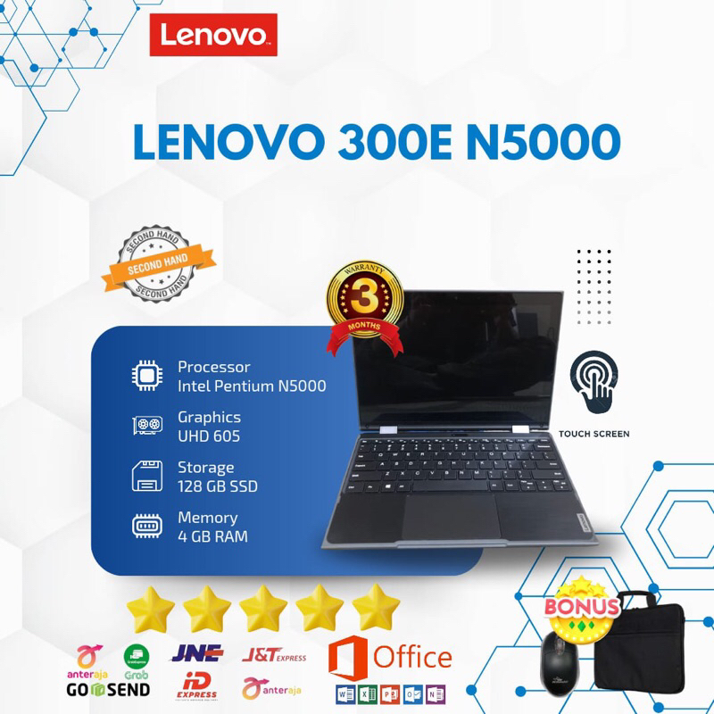 Jual Laptop Lenovo 2ND 300E Intel Pentium N5000 Touchscreen RAM 4GB SSD ...